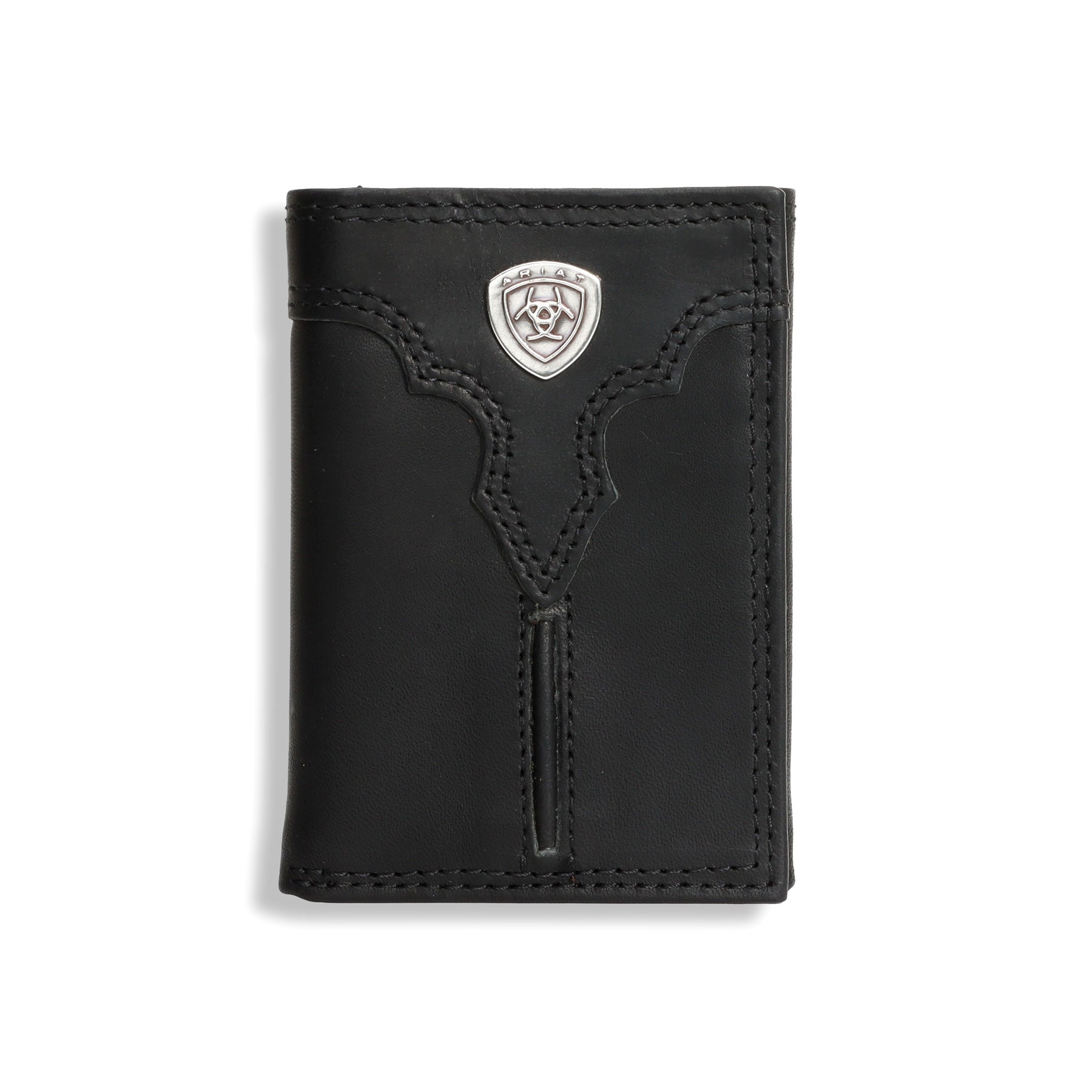 Ariat Black Center Bump Trifold Wallet