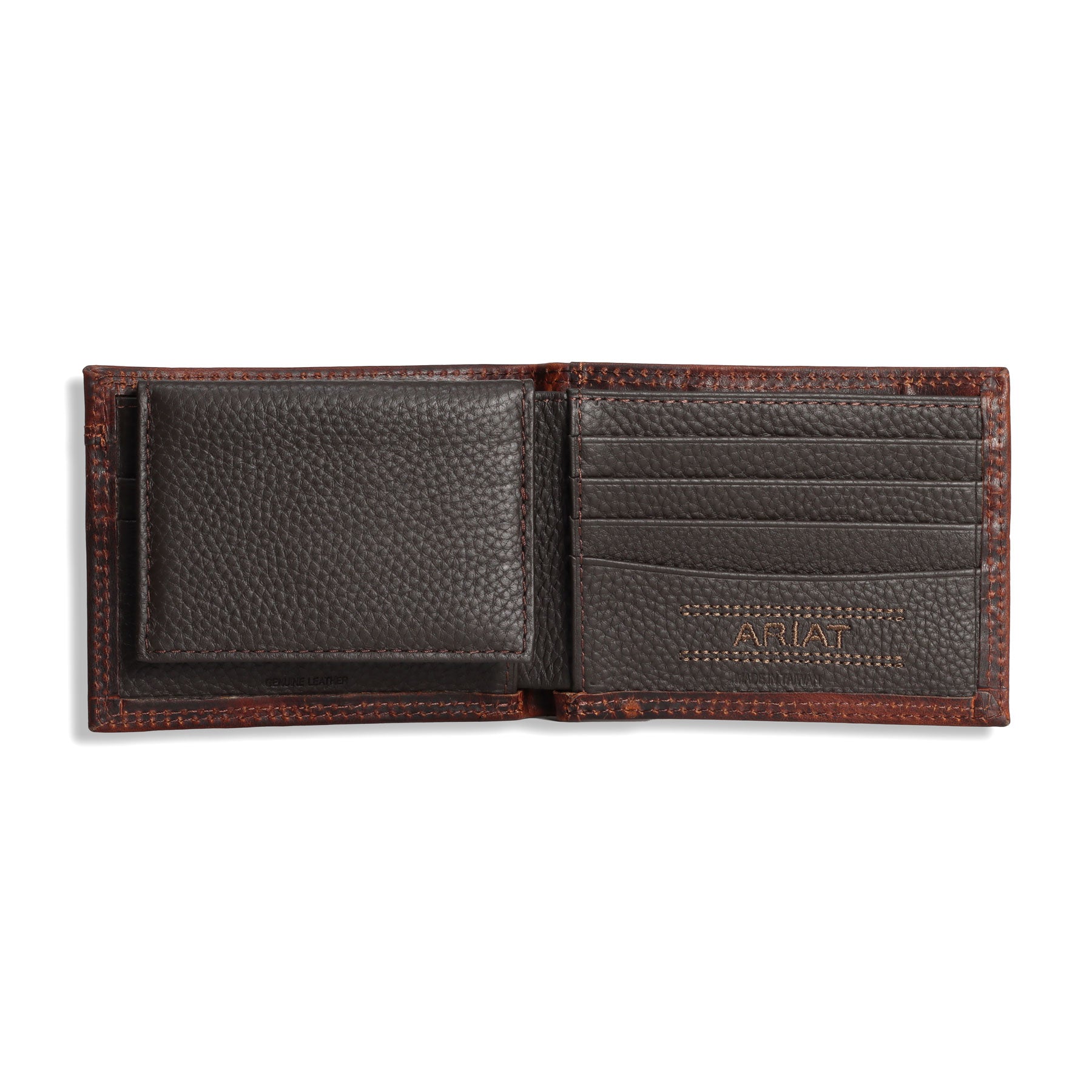 Ariat Brown Center Bump Bifold Wallet