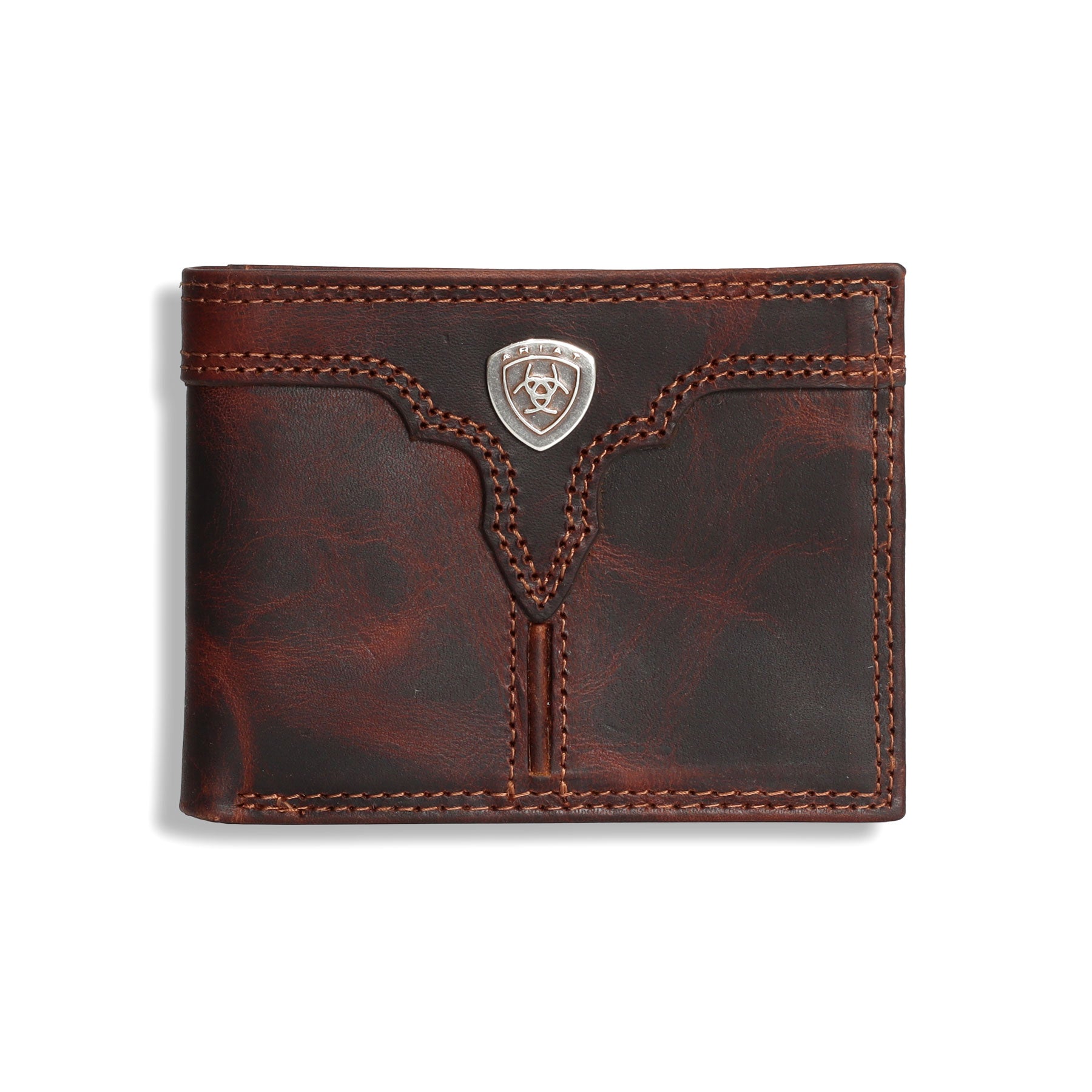 Ariat Brown Center Bump Bifold Wallet