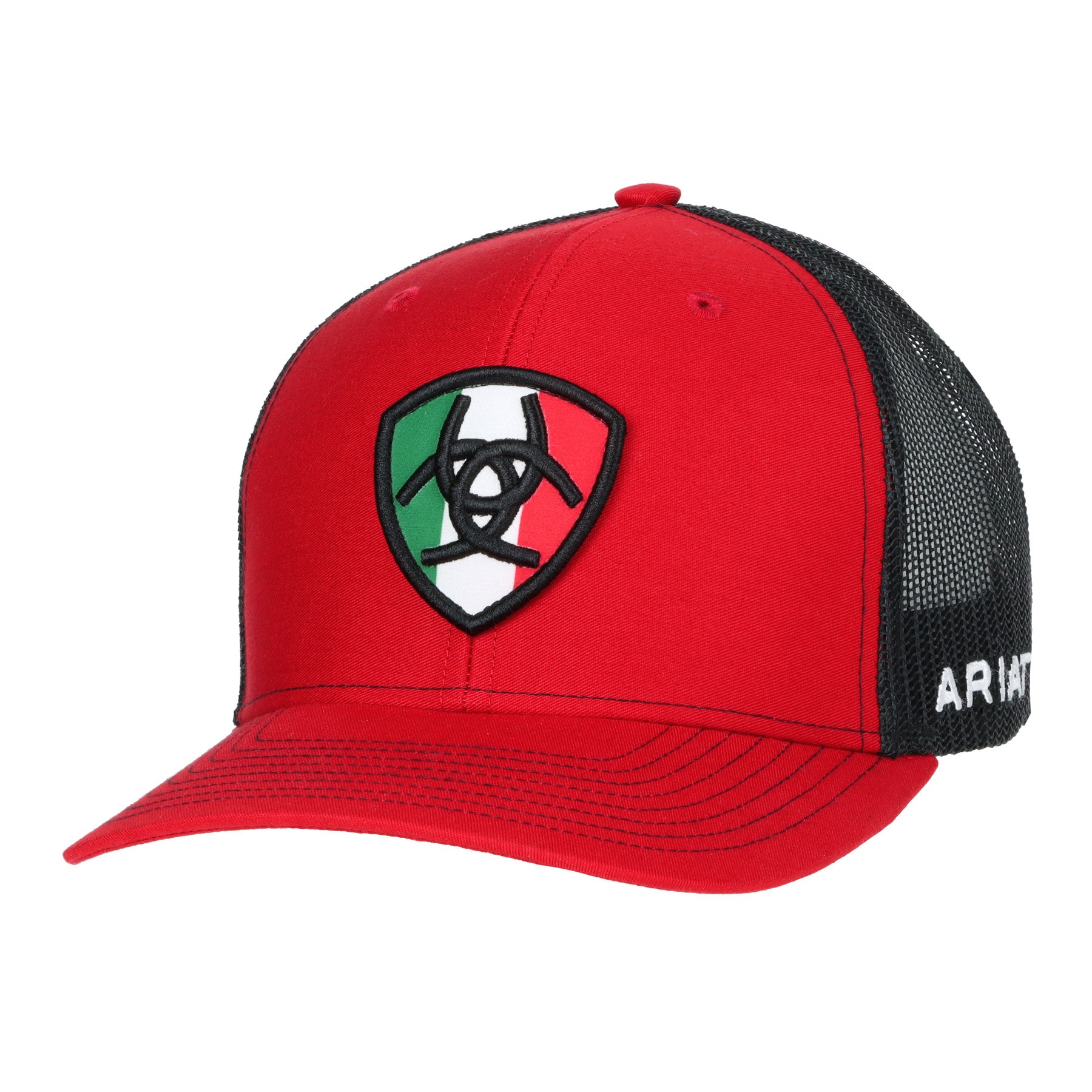 Ariat Red Mexico Flag Patch Cap