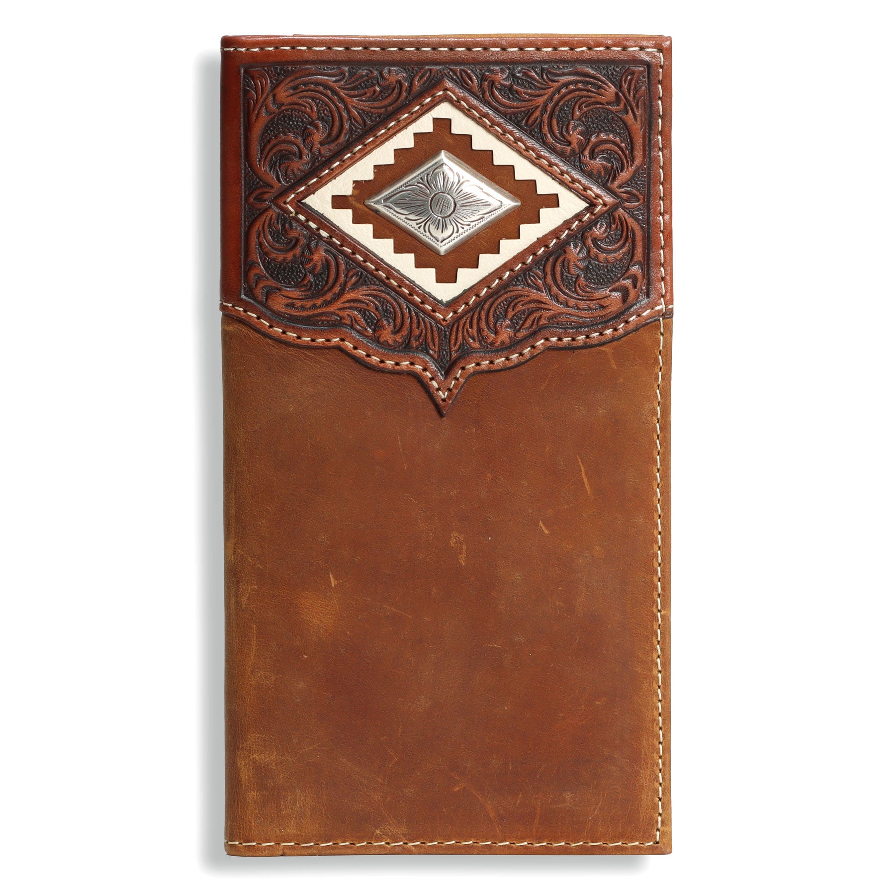 Ariat Medium Brown Concho Rodeo Wallet