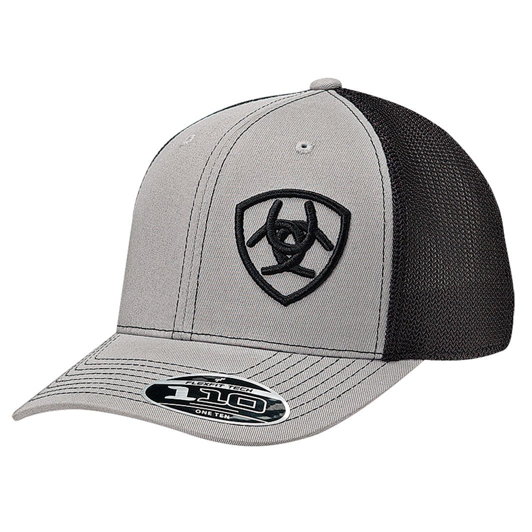 Ariat Grey & Black Offset Shield Cap