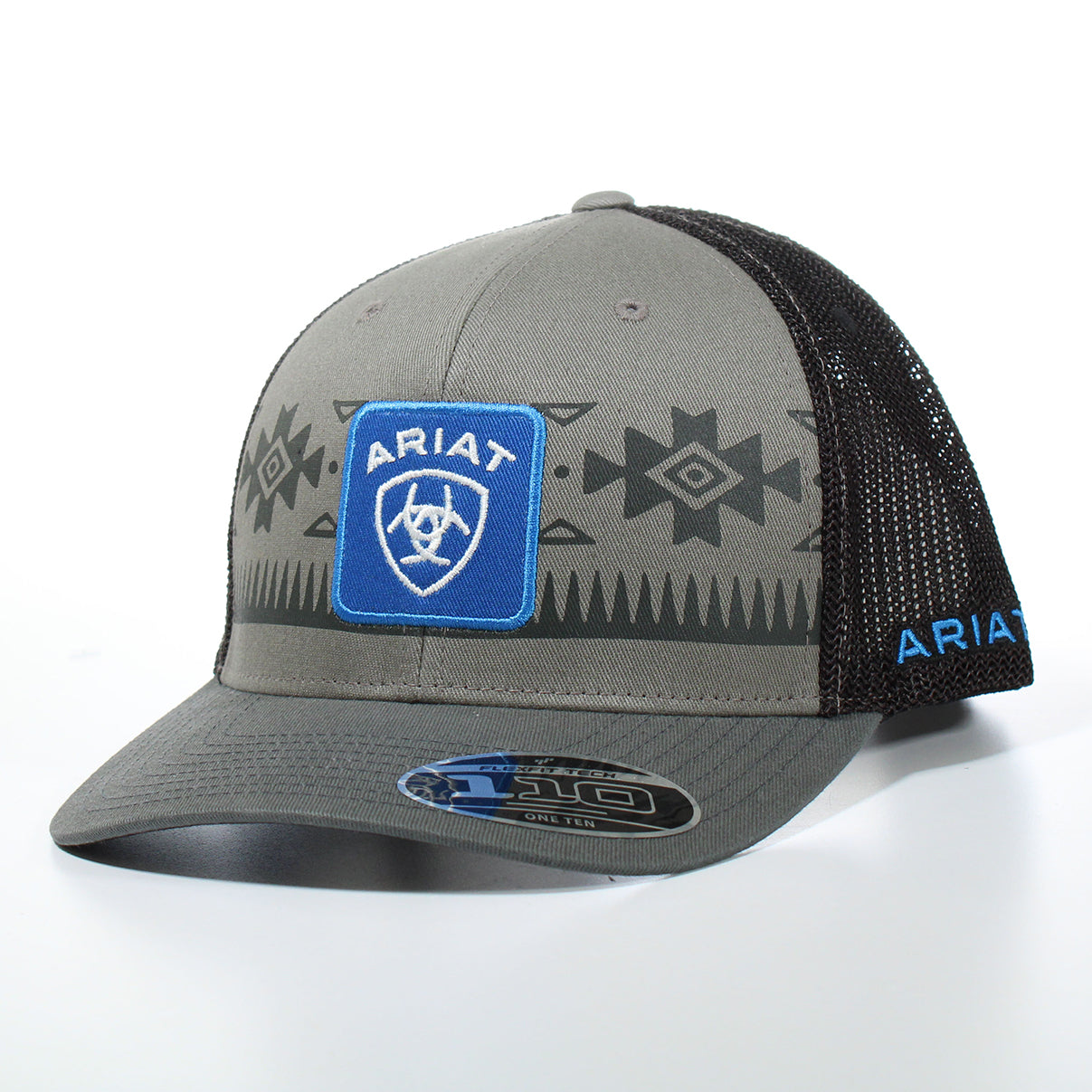 Ariat Men's Light Blue Snapback Flexfit 110 Small Shield Logo Cap