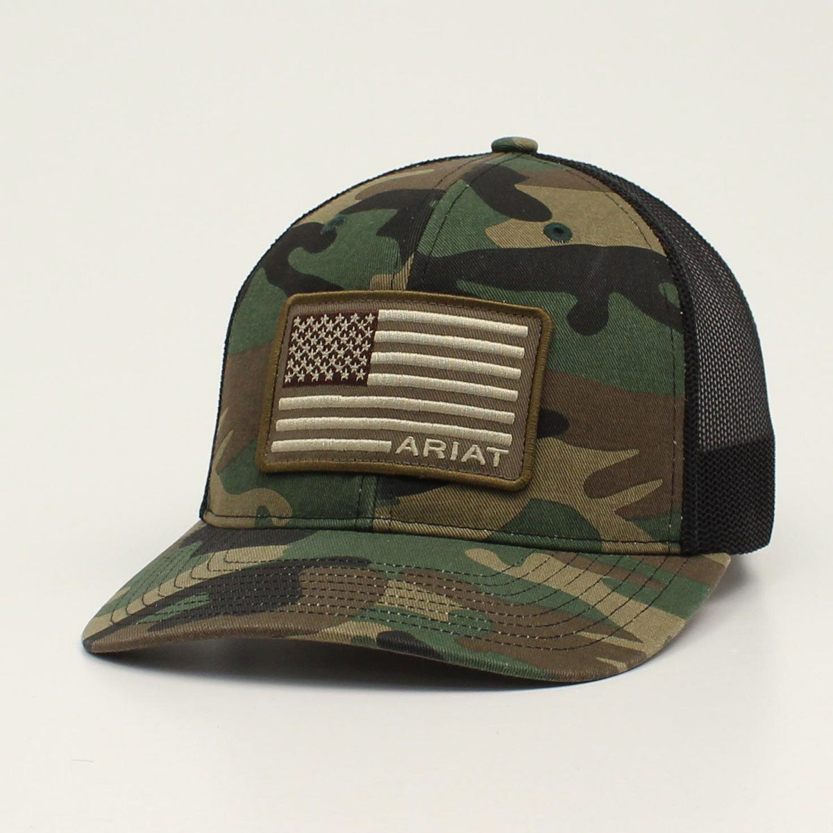 Ariat Camo USA Flag Patch Cap