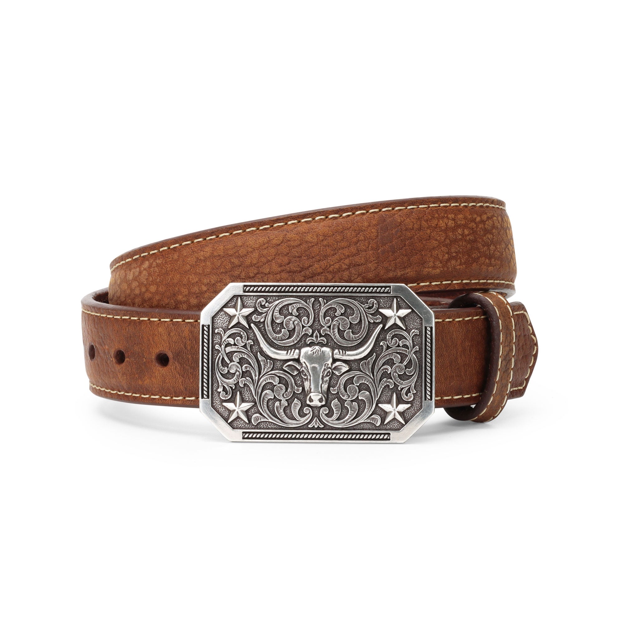 3D Belt Co. Youth Longhorn Brown Belt