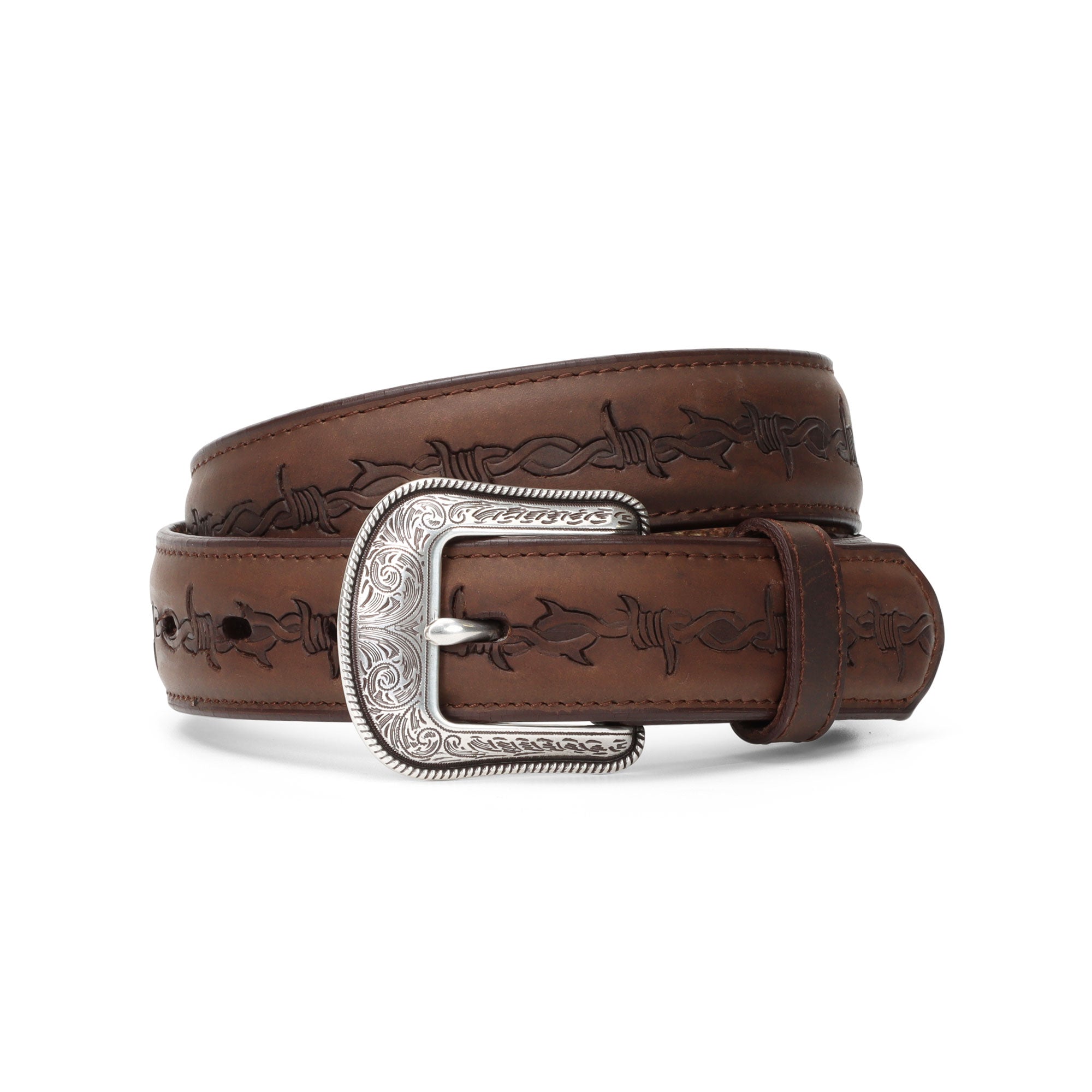 3D Belt Co. Youth Embossed Brown Belt