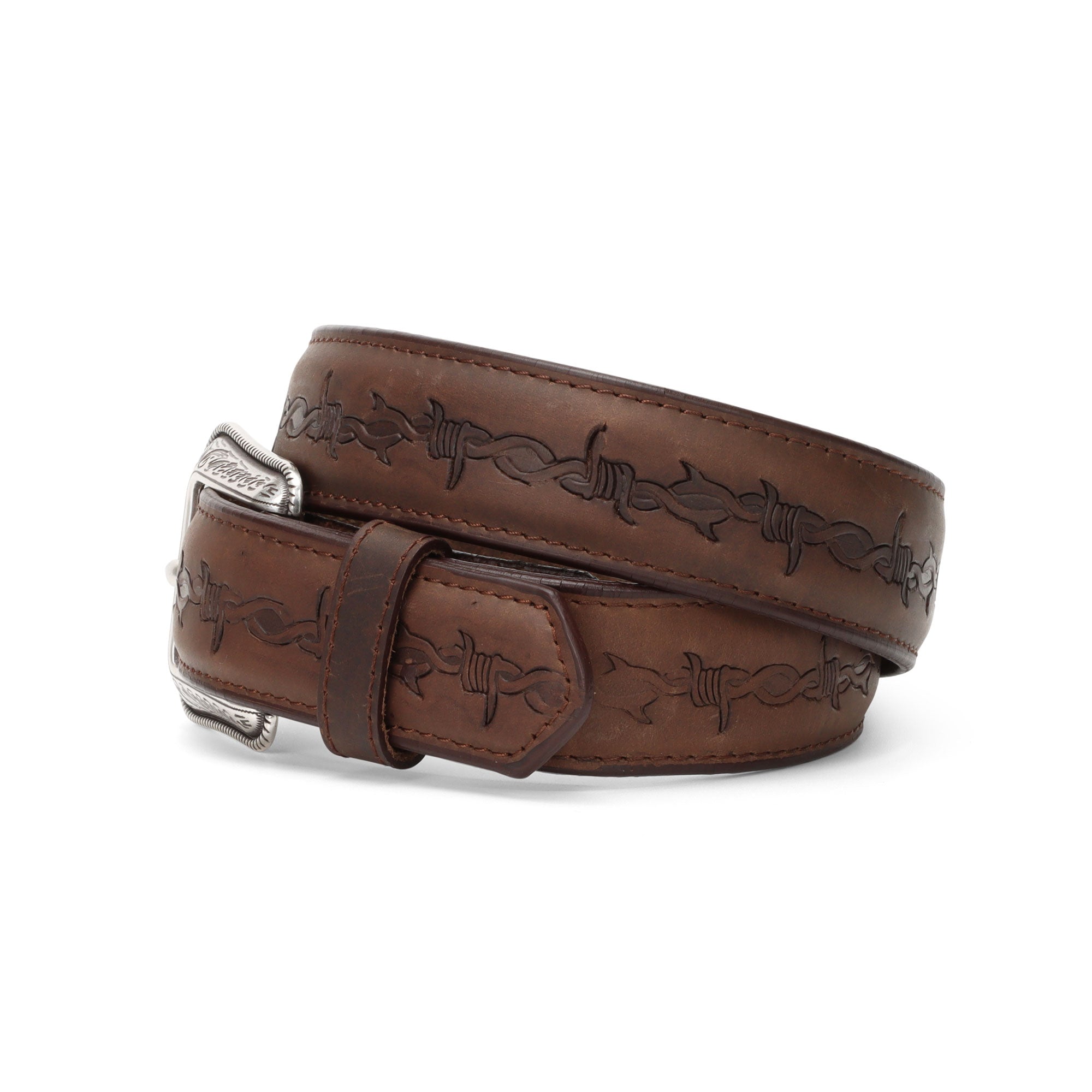 3D Belt Co. Youth Embossed Brown Belt