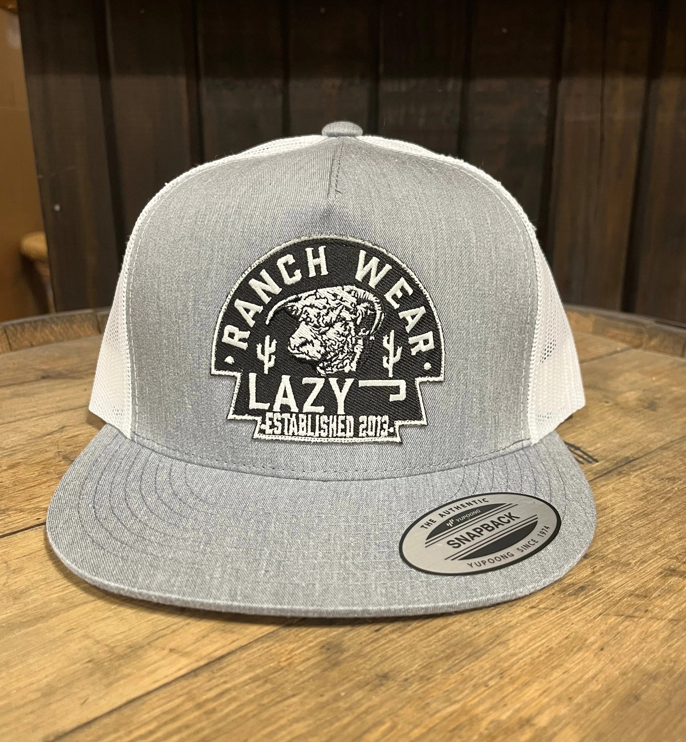 Lazy J Ranch Wear Heather Grey & White Arrowhead Cap