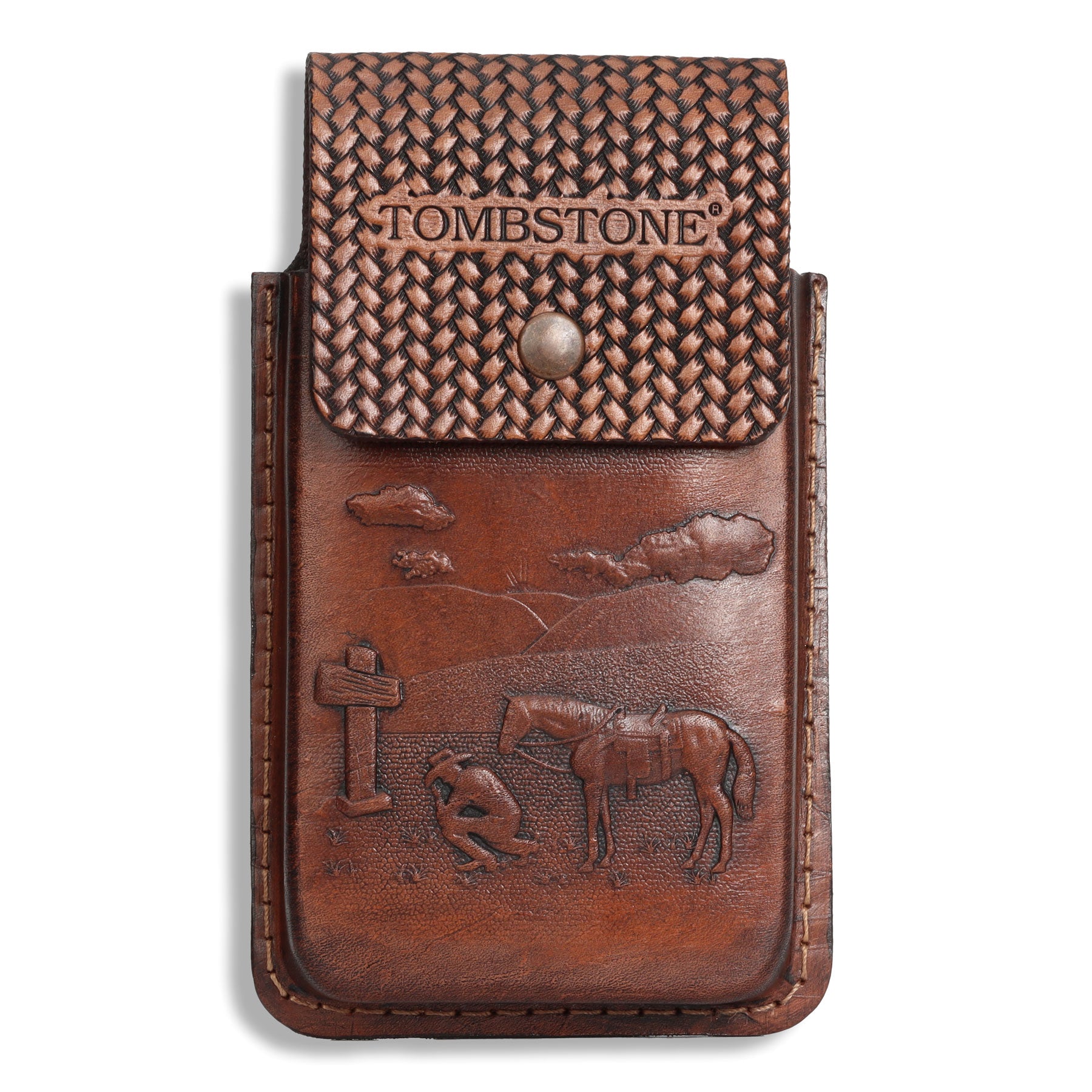 Tombstone Brown Horse and Cross Phone Case