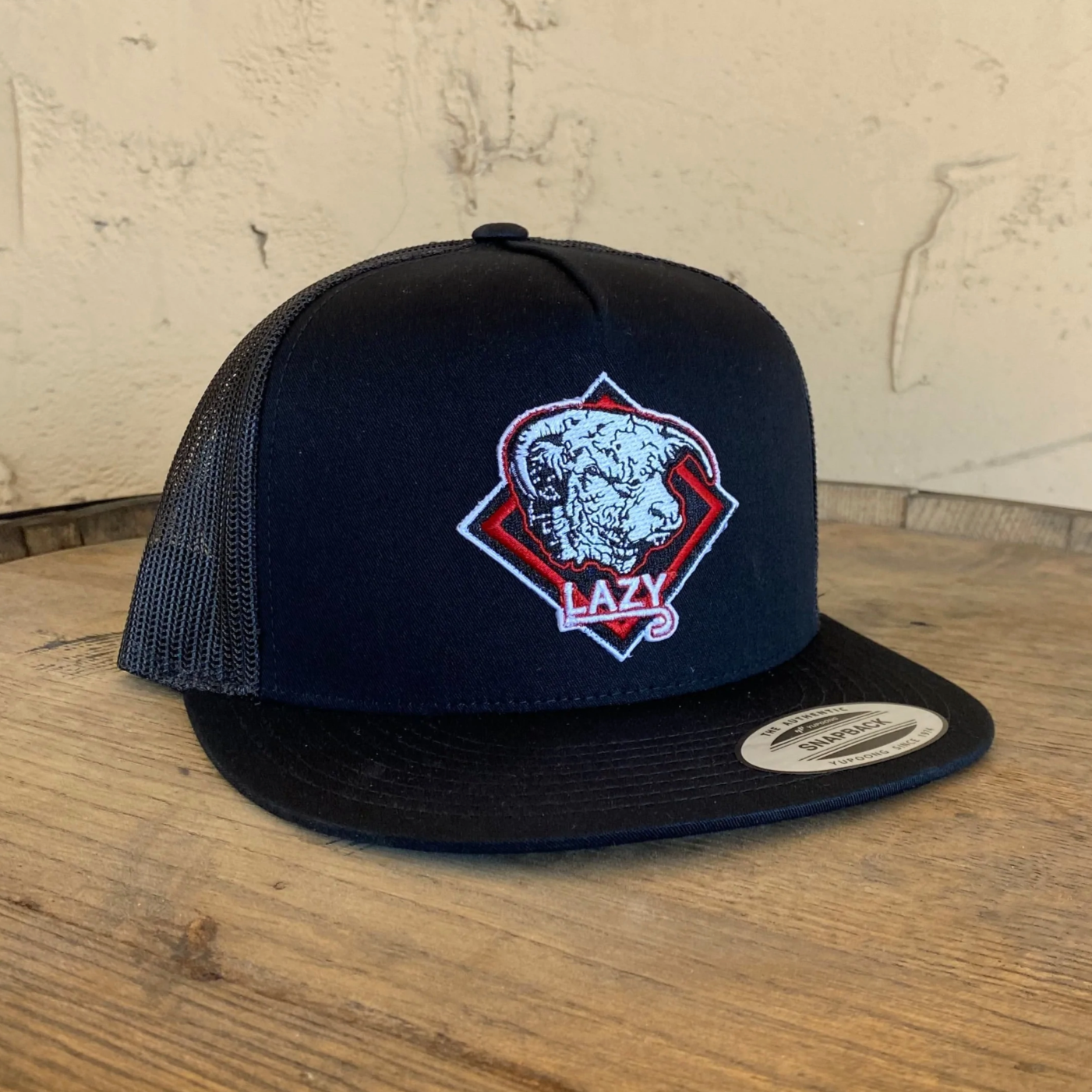 Lazy J Ranch Wear Black Diamond Hereford Patch Cap