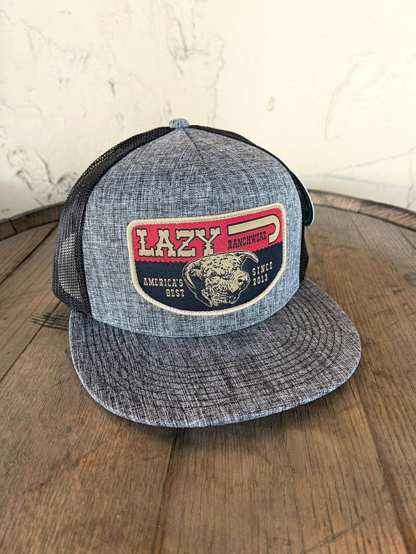 Lazy J Ranch Wear Charcoal & Black America's Best Patch Cap