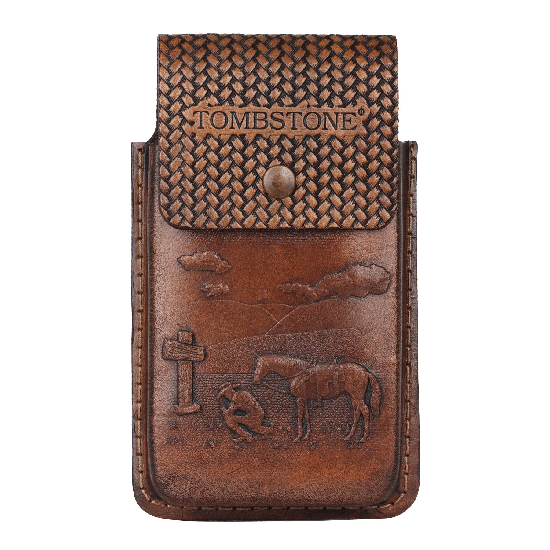 Tombstone Brown Horse and Cross Phone Case