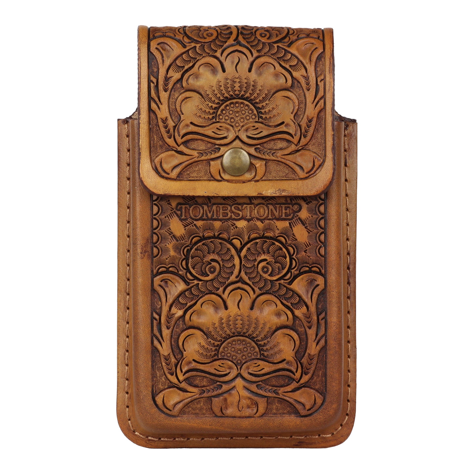 Tombstone Caramel Tooled Floral Phone Case