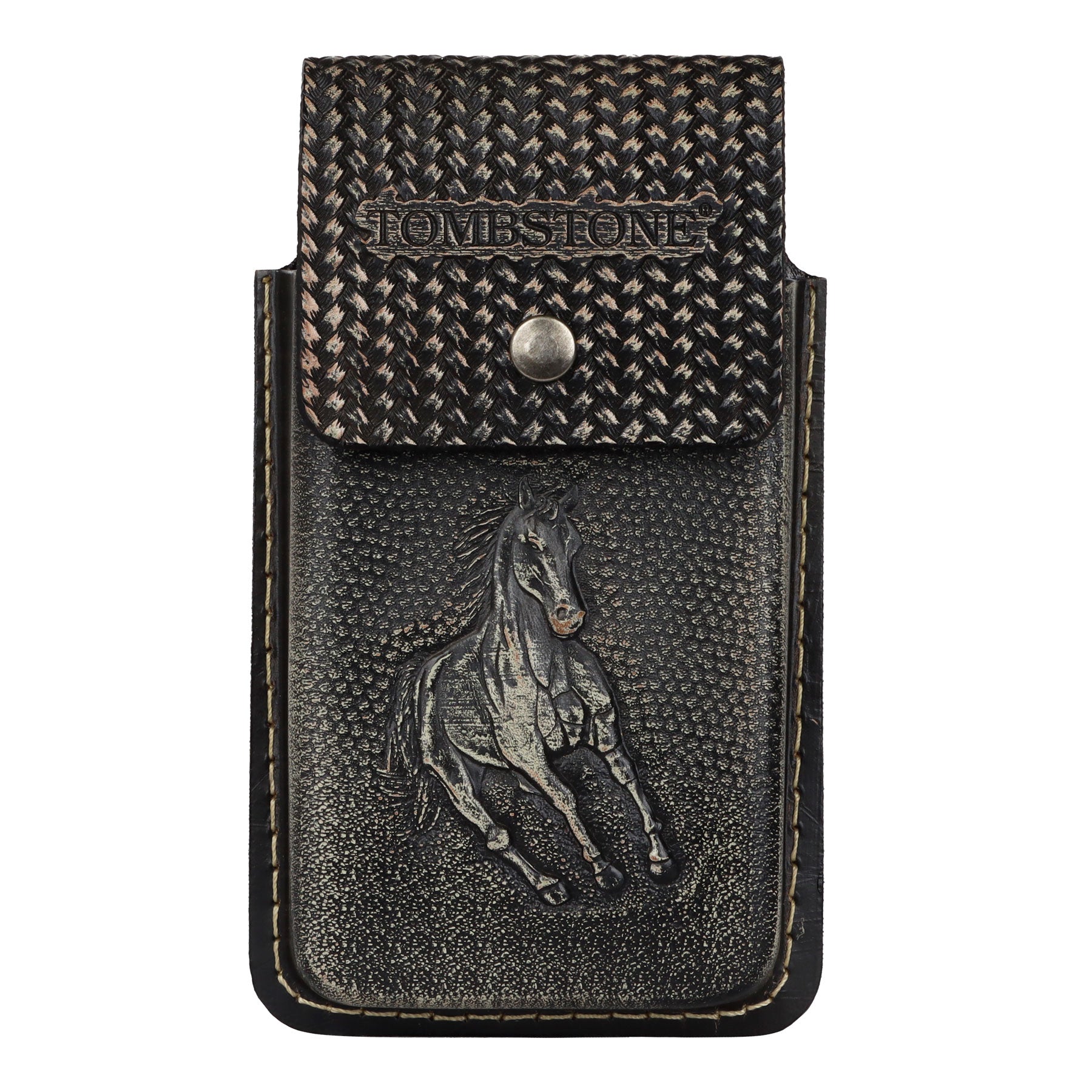 Tombstone Black Running Horse Phone Case