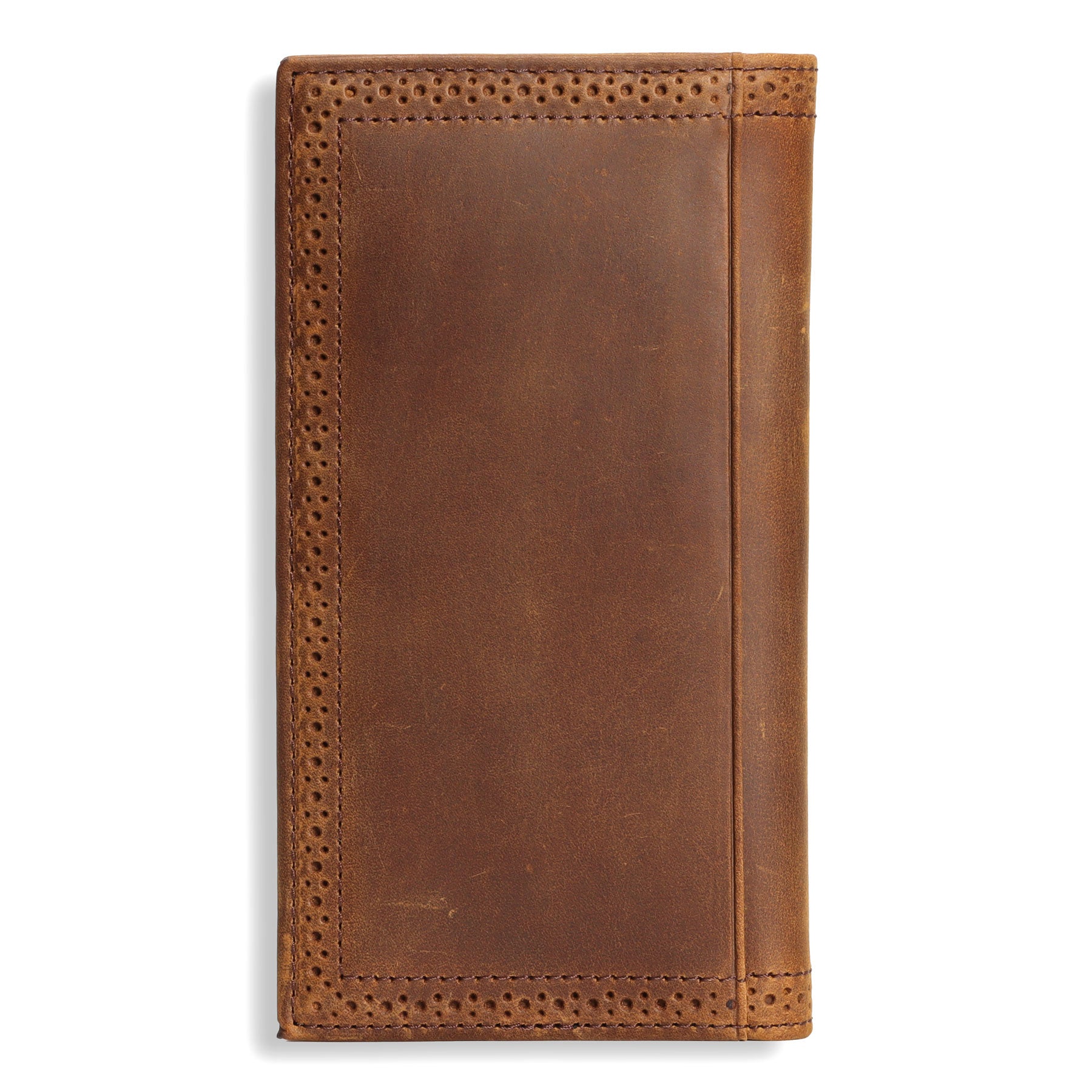 Ariat Medium Brown Perforated Rodeo Wallet