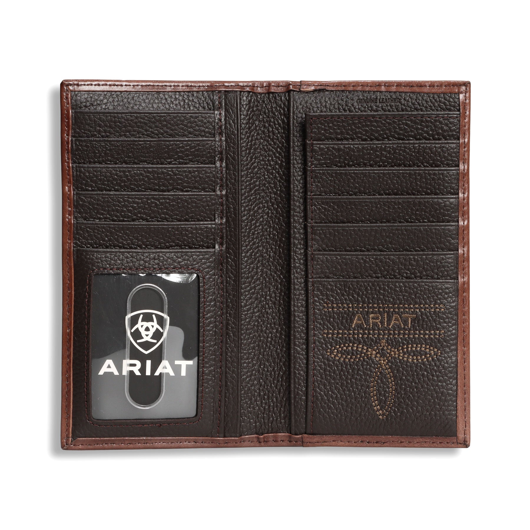 Ariat Brown Floral Tooled Rodeo Wallet