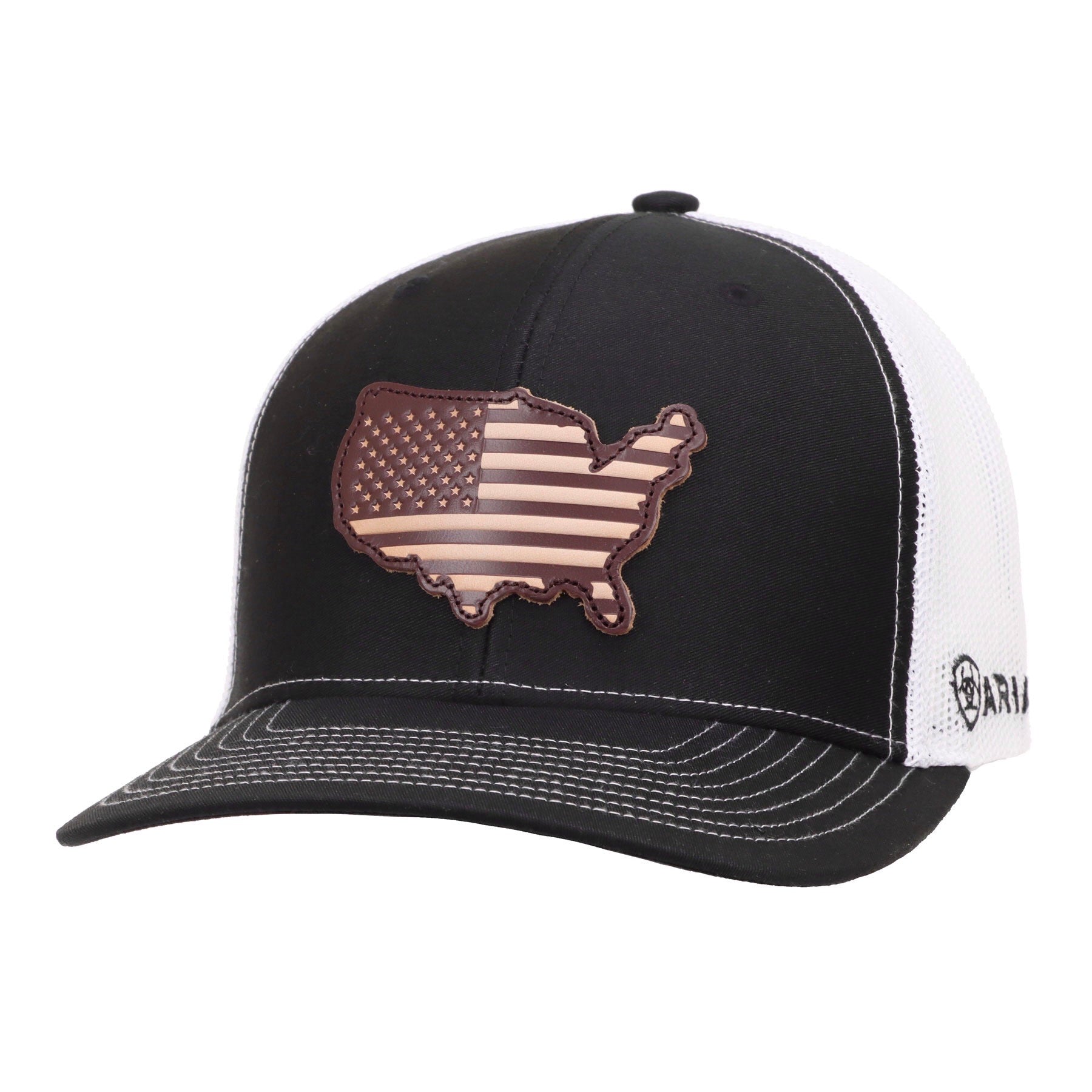 Ariat Black Leather Patch R112 Cap